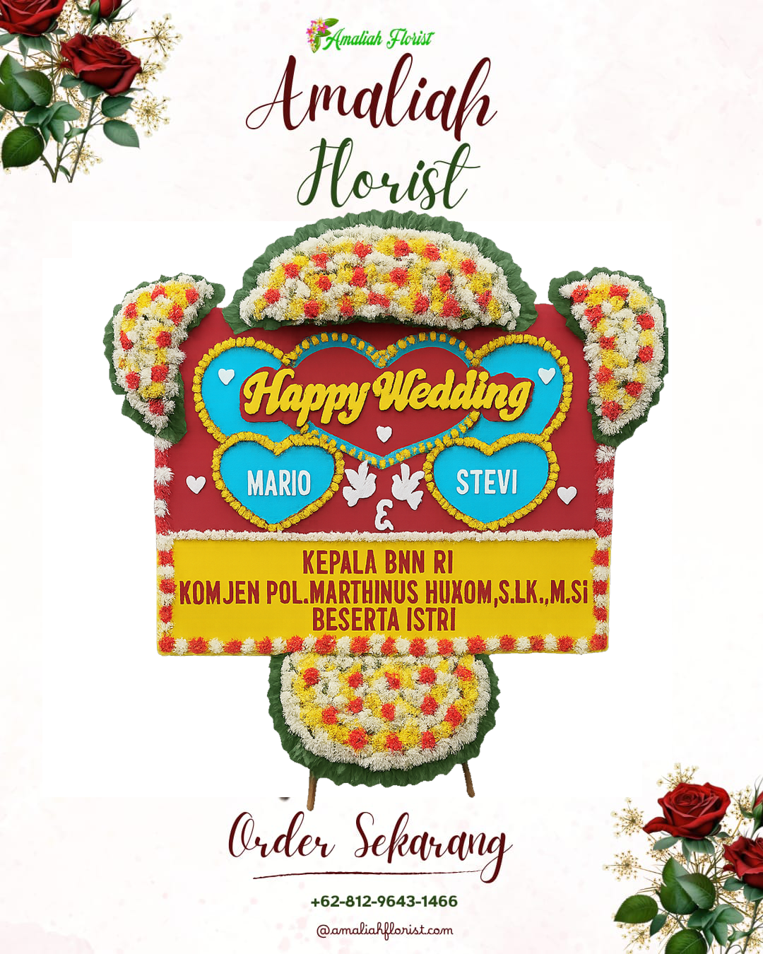 Papan Bunga Pernikahan Kudu